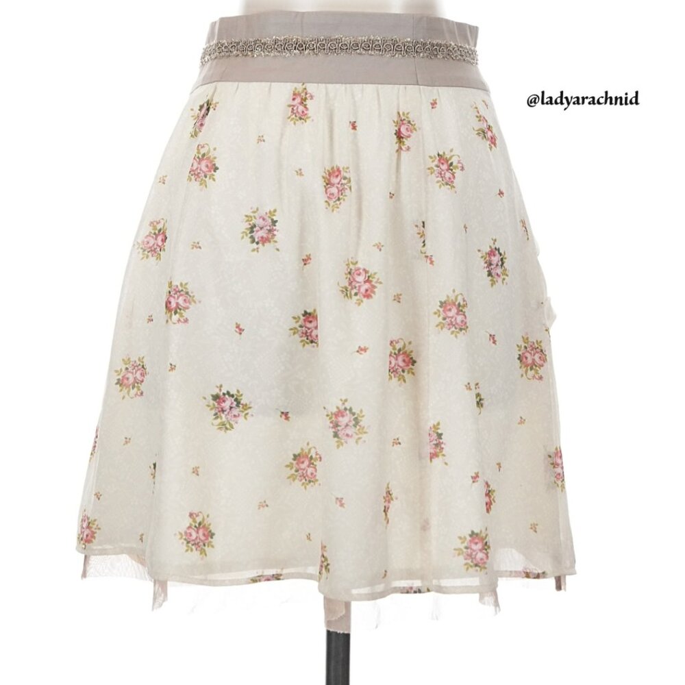 Apuweiser-Riche coquette hime gyaru fairycore floral skirt - Picture 5 of 8